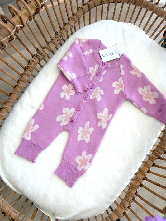 Knit Button Onesie
