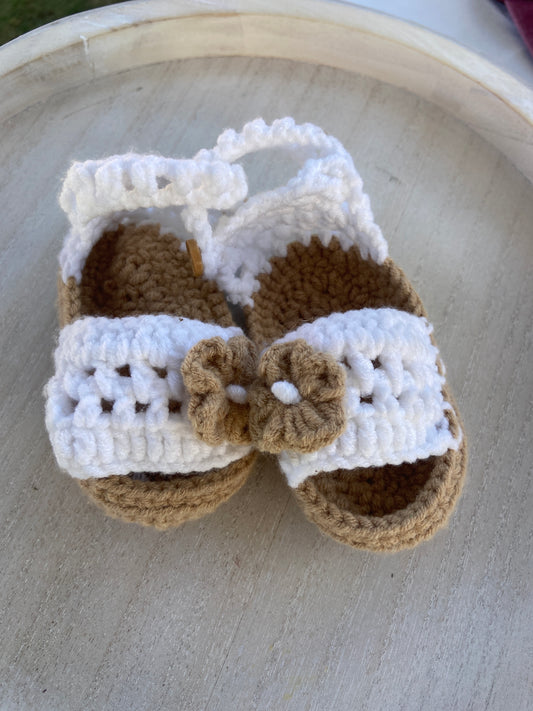Newborn crochet booties