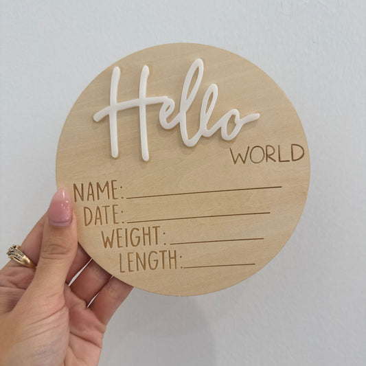 Hello World Plaque