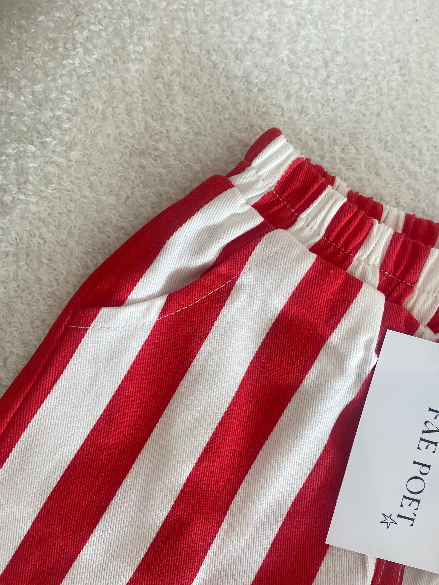 Red and White Shorts