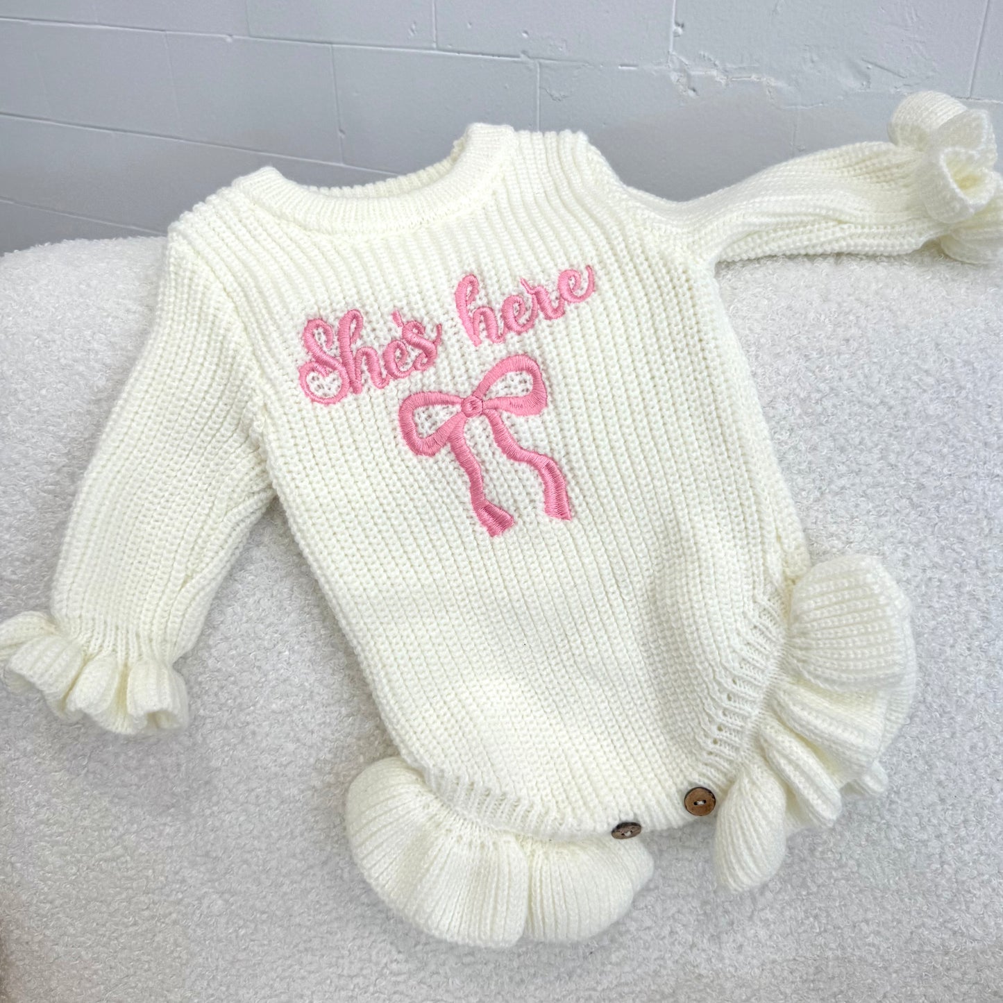 Hello World Knit Onesie