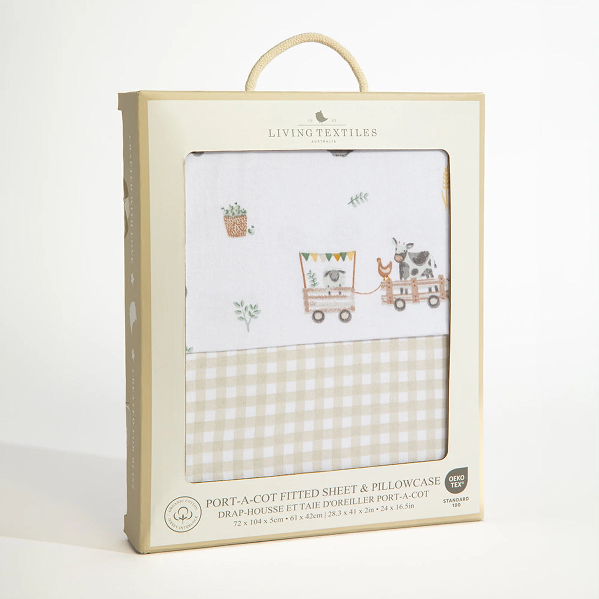 Port a Cot Fitted sheet and Pillow case